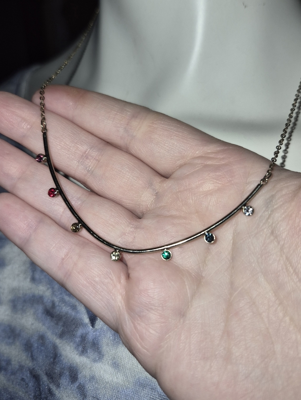 Loft Outlet Multicolor Rhinestone Necklace - Picture 5 of 6